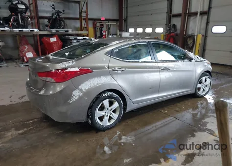 2013 Hyundai Elantra Gls from USA, damaged, VIN 5NPDH4AEXDH451182